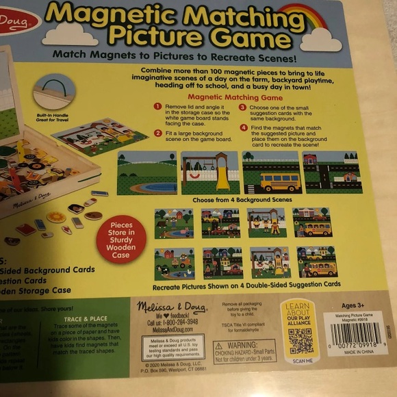 Melissa & Doug Magnetic Matching Picture Game Wooden - Picture 3 of 6